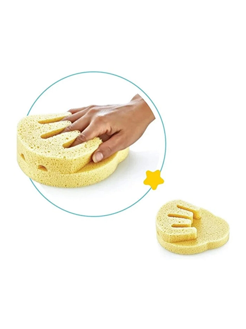 Yumuşak Soft El Biçimli Bebek Yıkama Banyo Süngeri