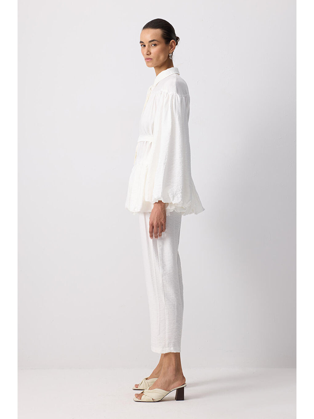 Ekru Kupra Gömlek Pantolon Takım-2