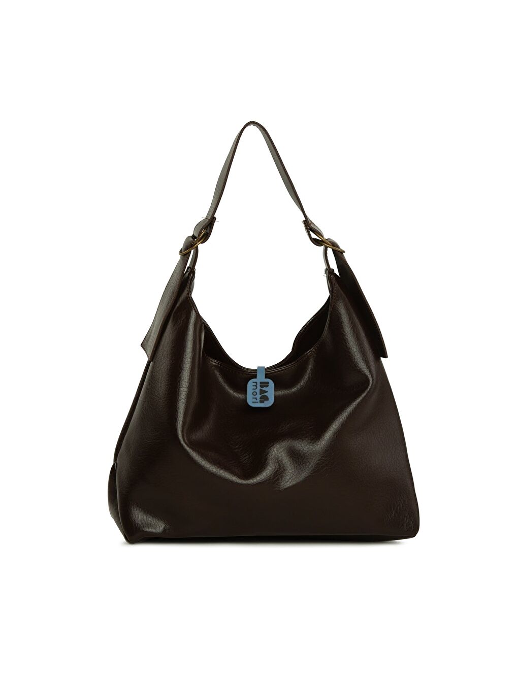 Kahverengi Yumuşak Dokulu Oval Kemer Detaylı Çanta-3