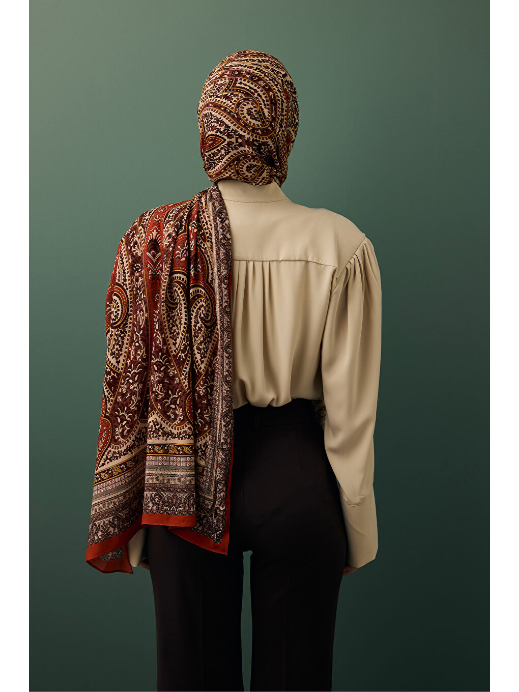 Kahverengi Deluxe Summer Şal Eva Kiremit-3