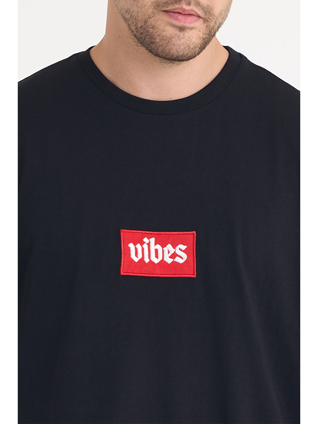 Erkek Relaxed 001 Oversize Siyah T-Shirt-2