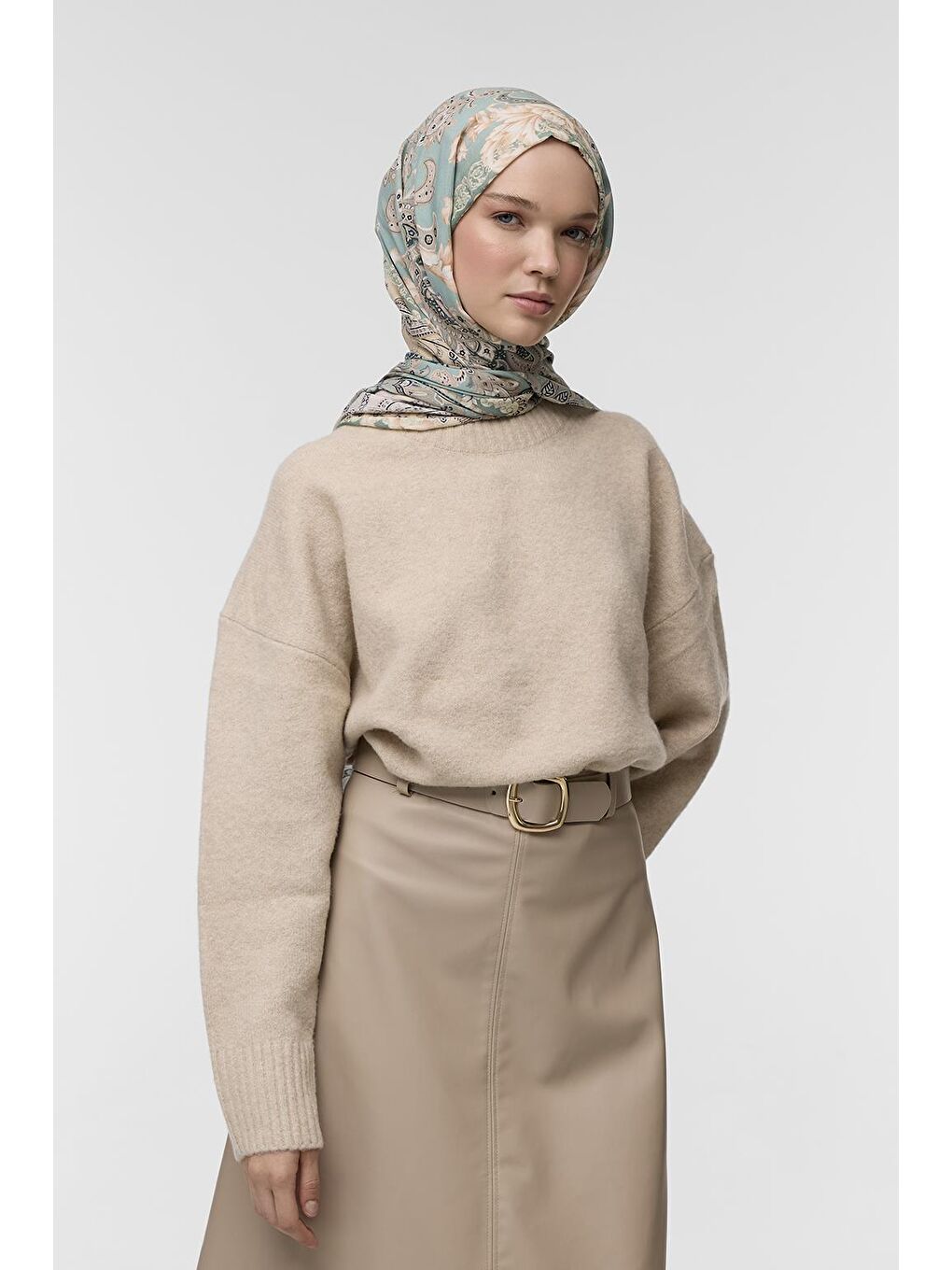 Ekru Deluxe Şal Dolly Desenli-4