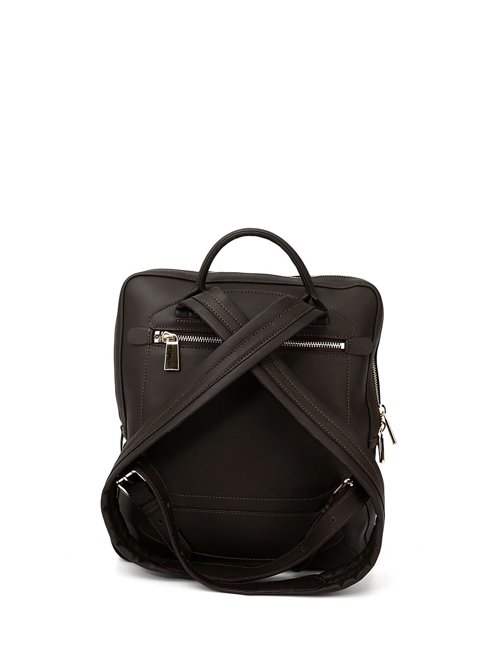 Kahverengi Kadın ÇİKOLATA KAHVE Hakiki Deri El Ve Sırt Çantası-3