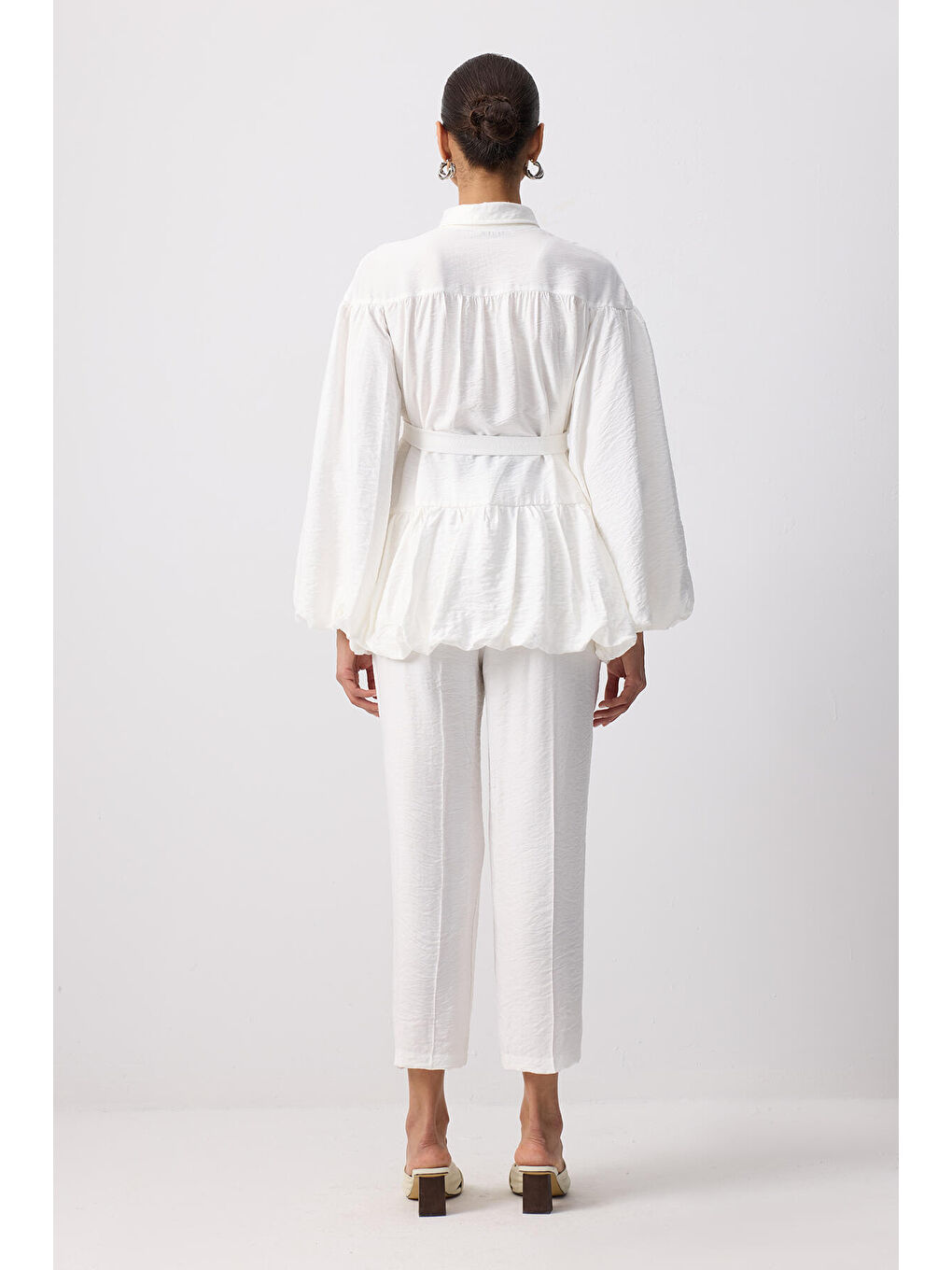 Ekru Kupra Gömlek Pantolon Takım-3