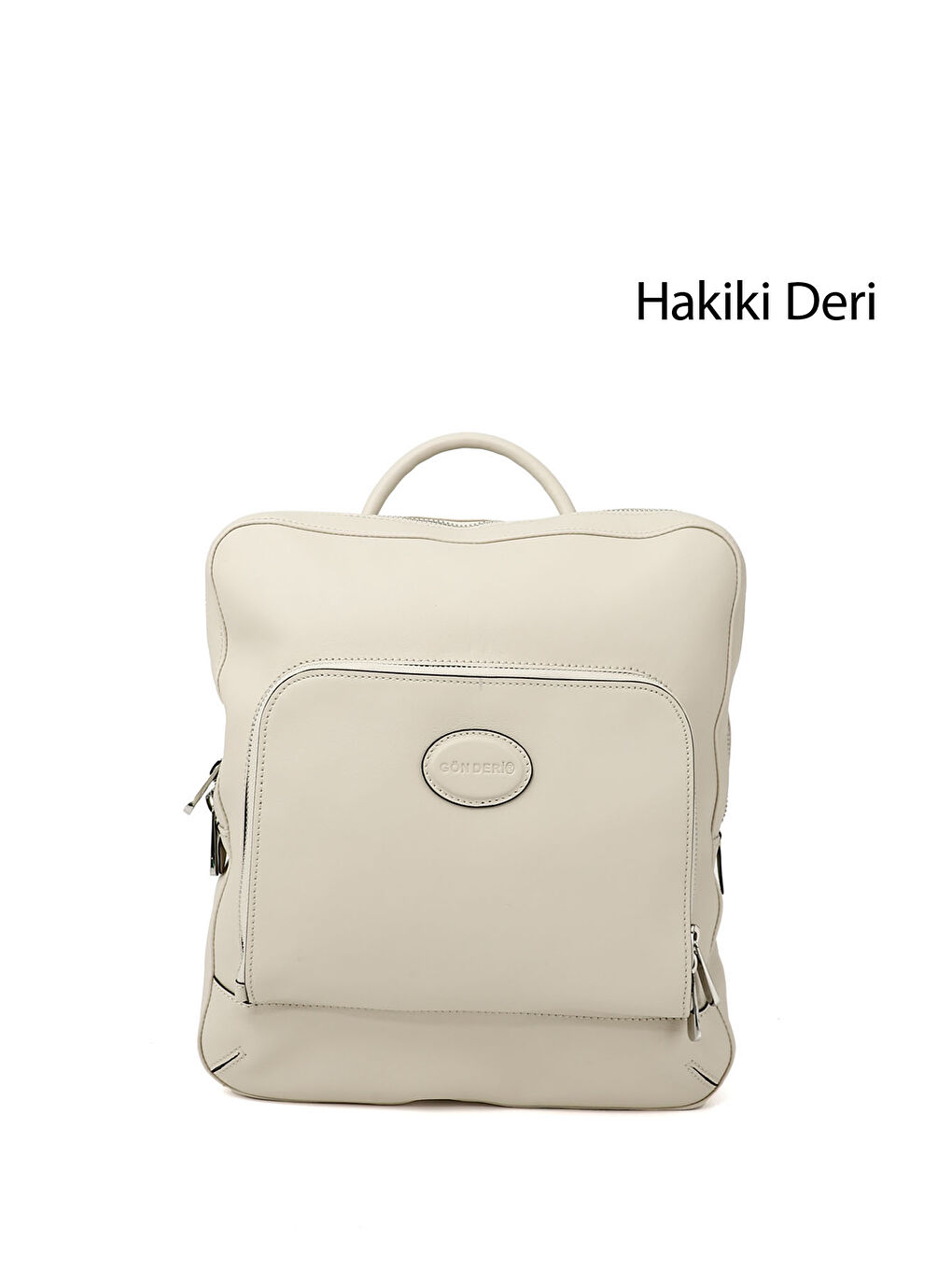 Bej Kadın BEJ-CAMEL Hakiki Deri El Ve Sırt Çantası