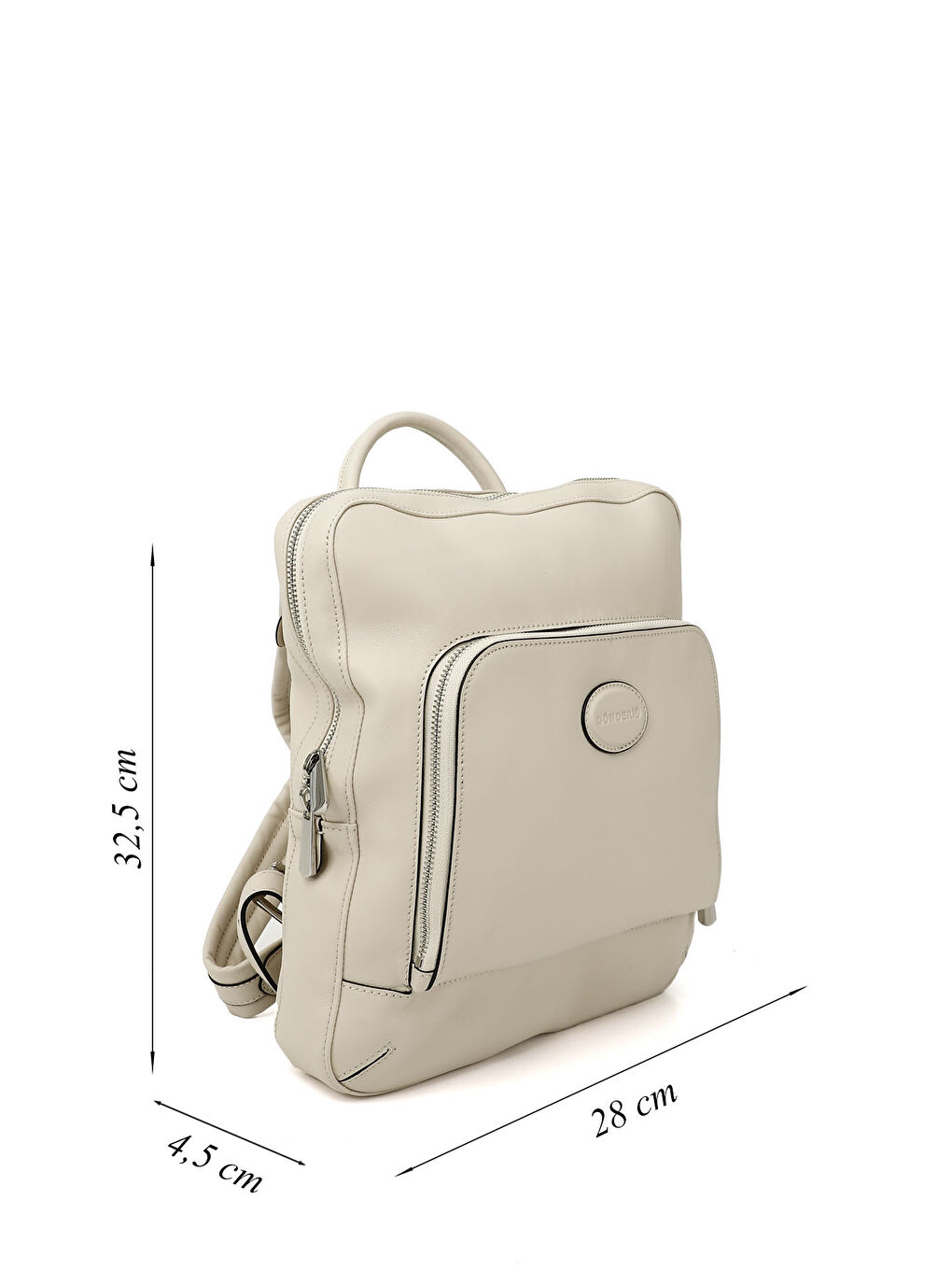 Bej Kadın BEJ-CAMEL Hakiki Deri El Ve Sırt Çantası-1