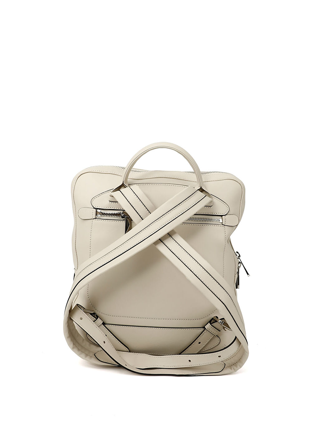 Bej Kadın BEJ-CAMEL Hakiki Deri El Ve Sırt Çantası-3