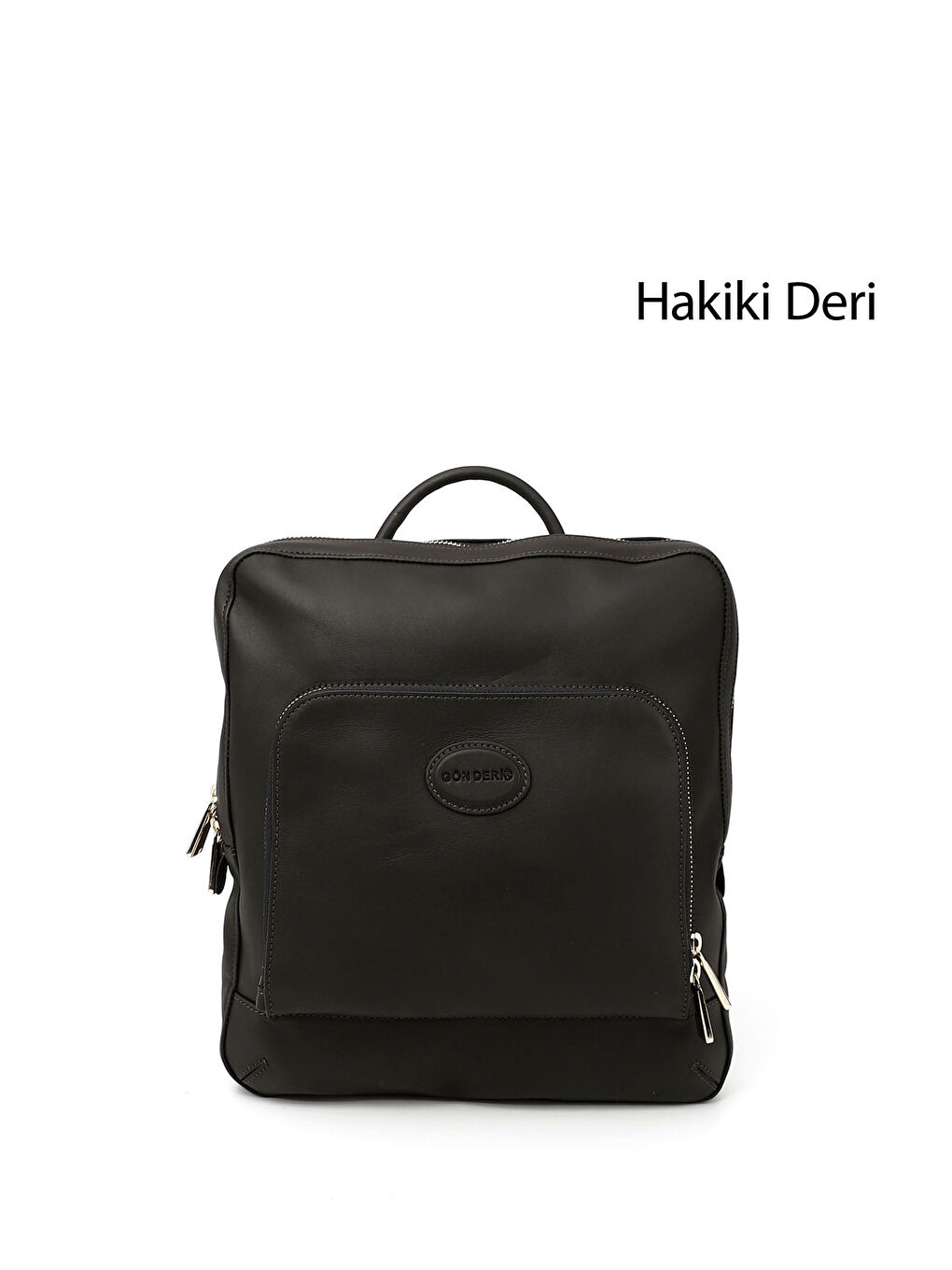 Mor Kadın ZÜMRÜT-SİYAH Hakiki Deri El Ve Sırt Çantası