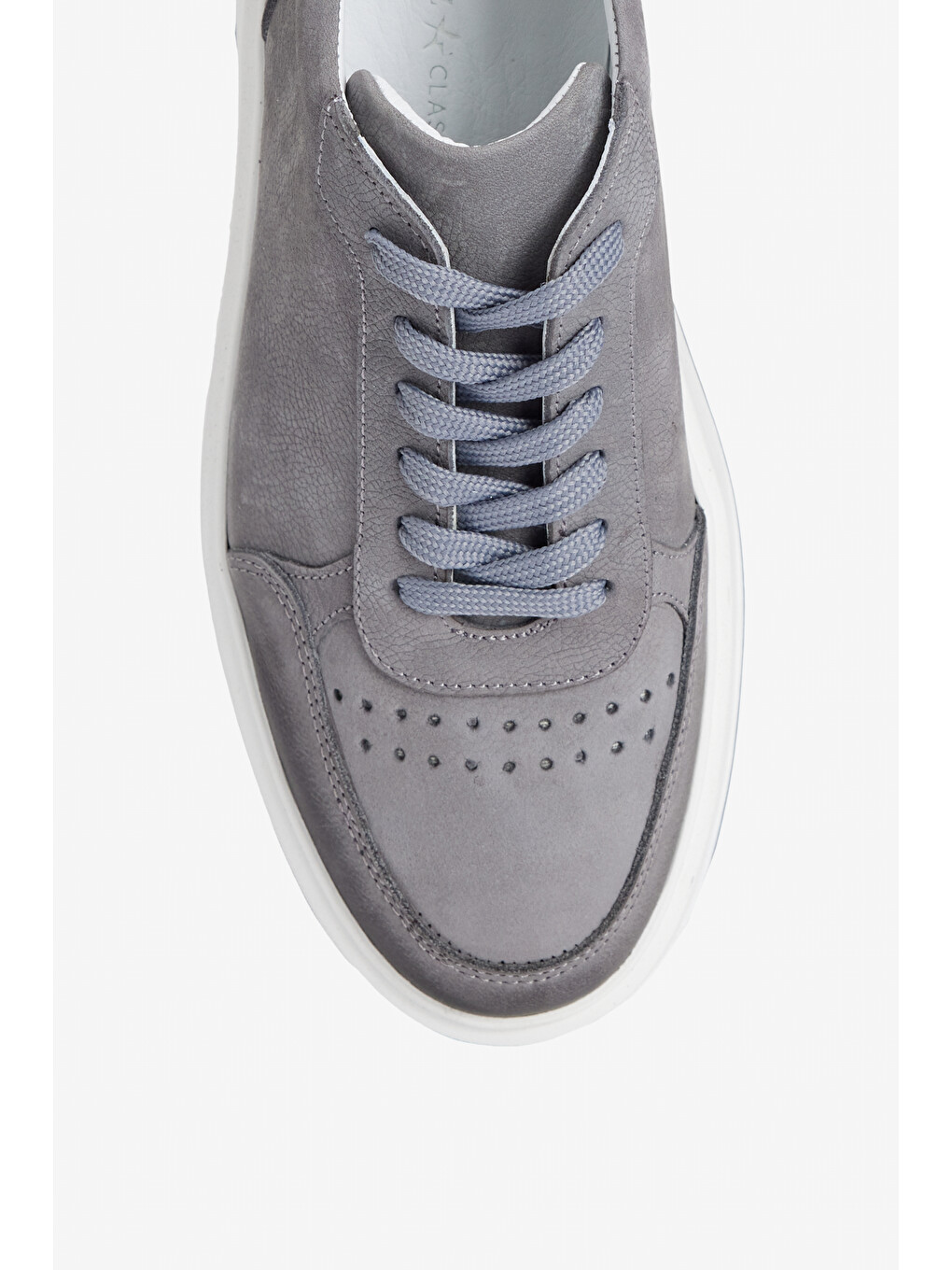 Erkek Gri %100 Nubuk Esnek Rahat Taban Sneaker Ayakkabı-3