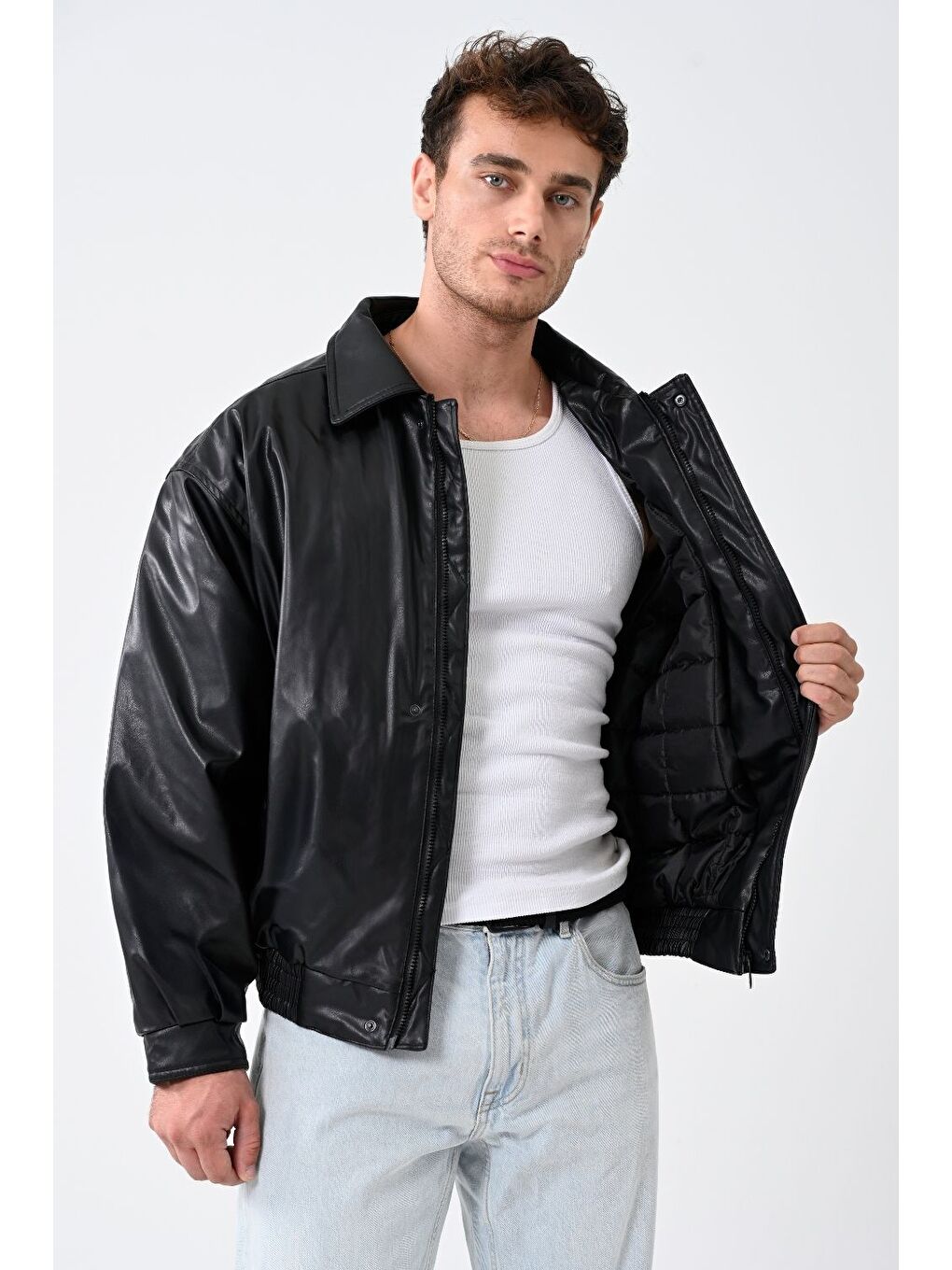 Siyah Vibes X Vesto Deri Ceket 002
