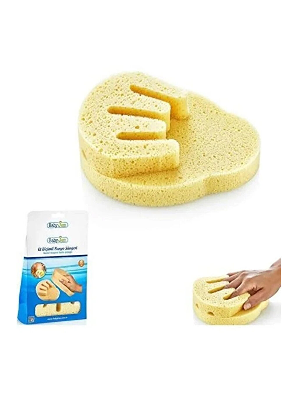 Yumuşak Soft El Biçimli Bebek Yıkama Banyo Süngeri-2