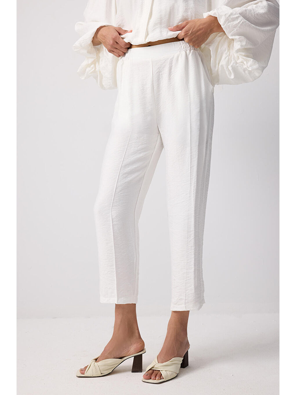 Ekru Kupra Gömlek Pantolon Takım-4