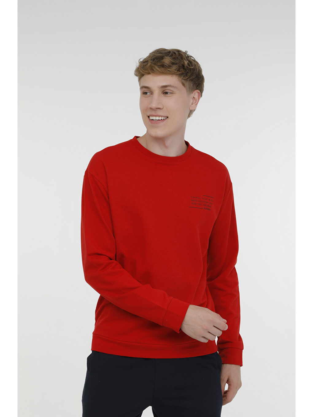 Kinetix Kırmızı ME KEVIN 16SN753 3PR Kırmızı Erkek Sweatshirt