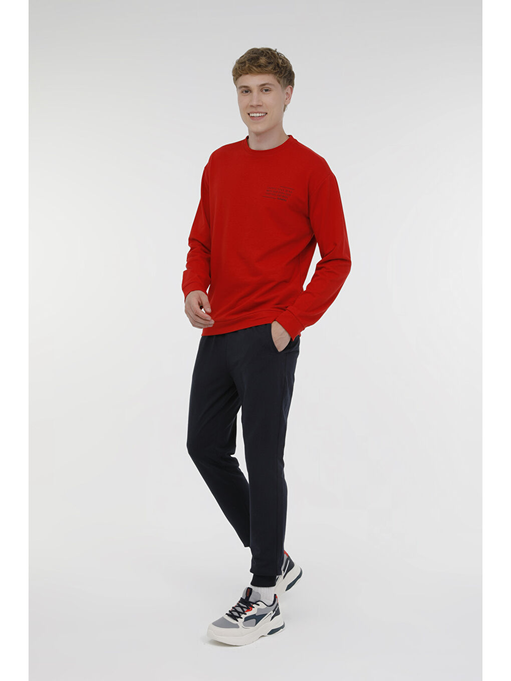 Kinetix Kırmızı ME KEVIN 16SN753 3PR Kırmızı Erkek Sweatshirt - 1