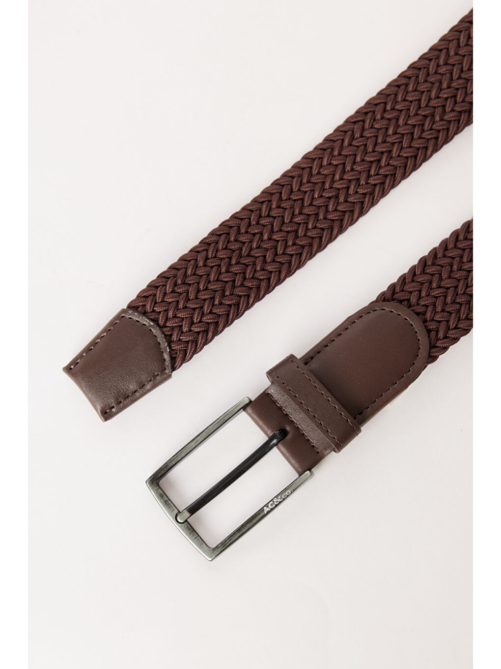 Erkek Kahverengi Suni Deri Casual Jean Jean Örme Kemer-1