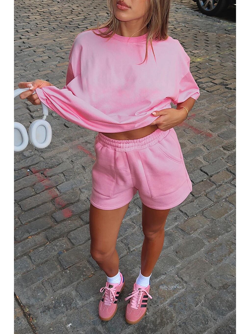 Pembe Basic Kadın Şort Mg2511