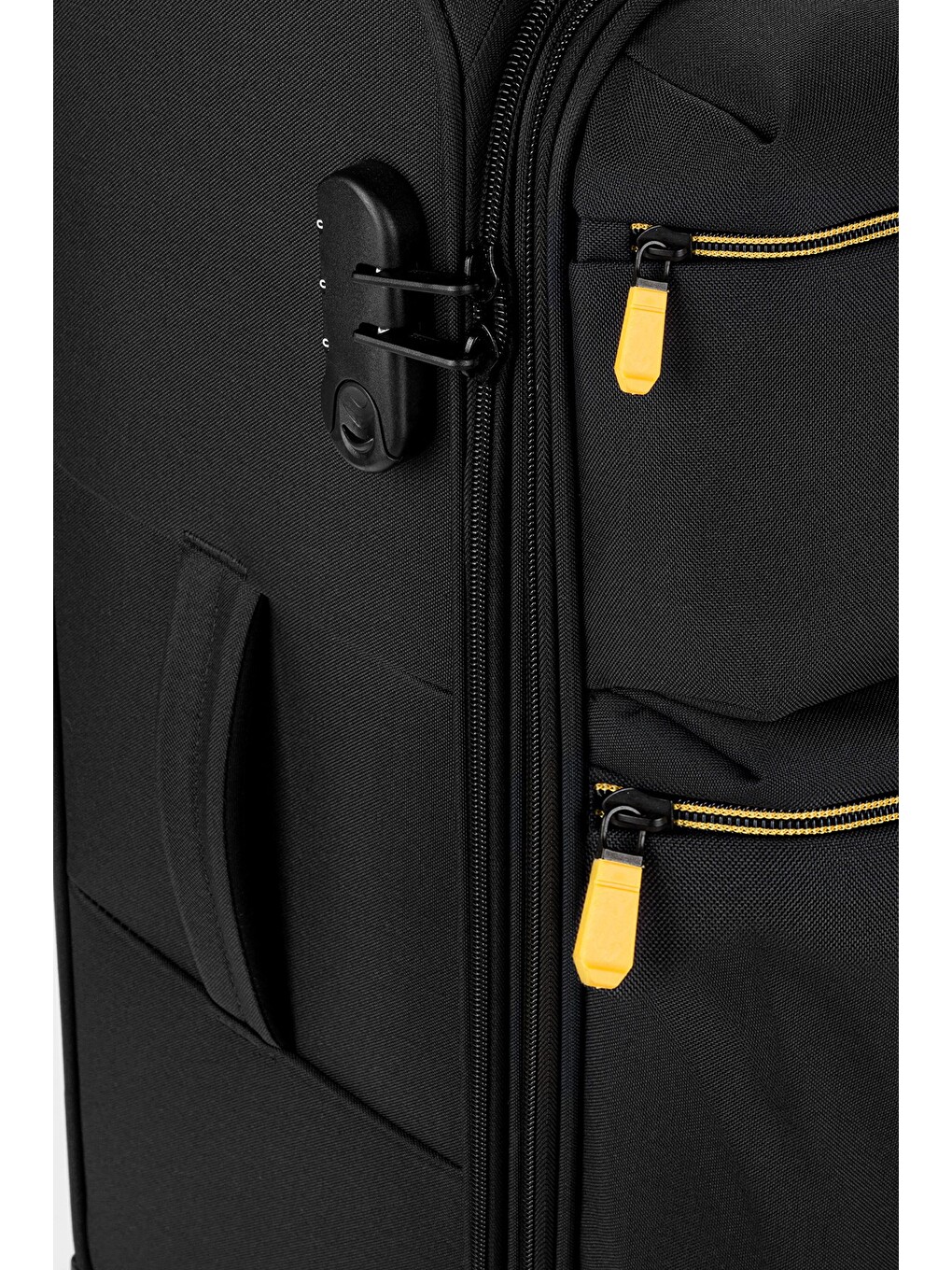 Siyah Unisex Hafif Ultra Light Lüx Kumaş Büyük Boy Valiz-3