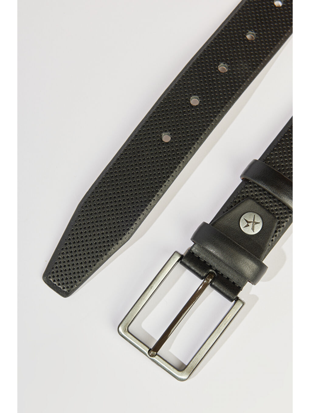 Erkek Siyah Desenli Klasik Kemer-1