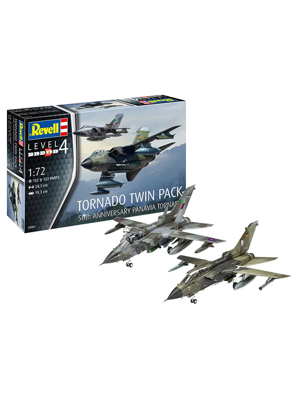 Maket Model Kit Uçak Tornado Twin Pack 50.Yıl Özel Panavia Tornado 3801