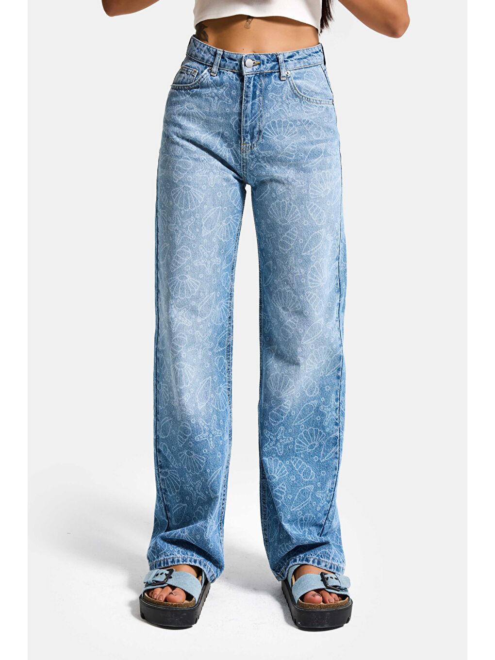 Mavi Kadın Jean Rengi 2s6-27 Straight Fit Yüksek Bel %100 Pamuk Tasarım Denim Jean-6