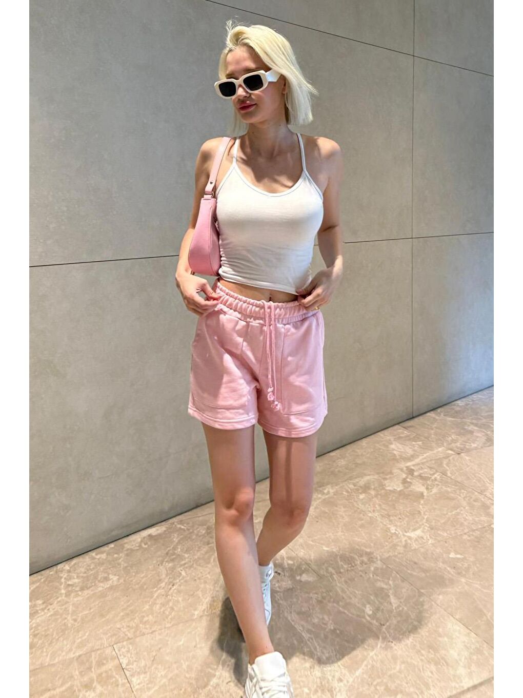 Pembe Basic Kadın Şort Mg2511-4