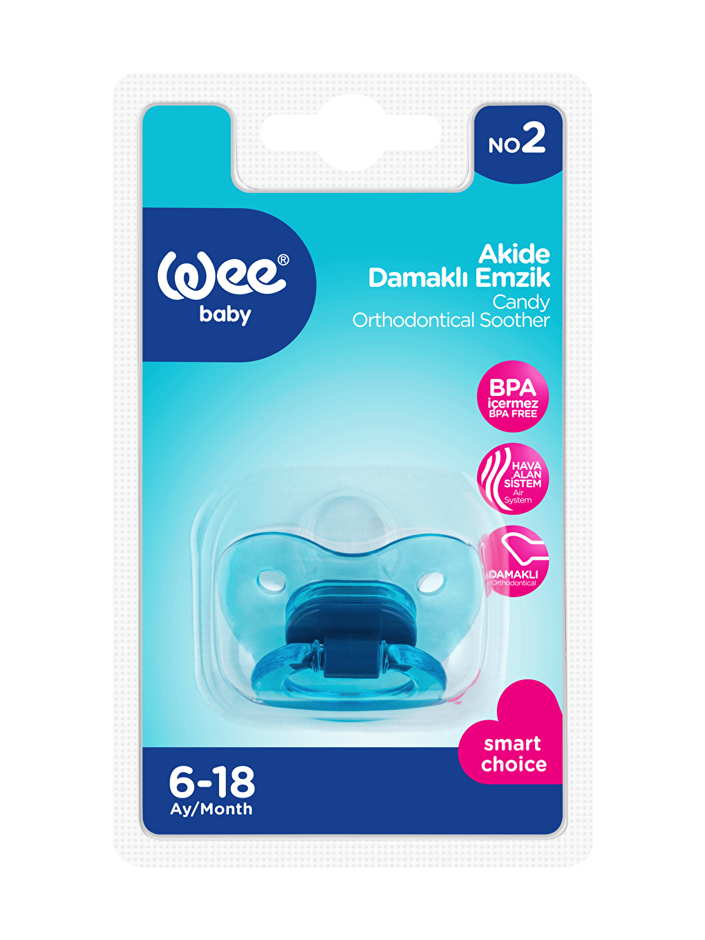 Akide Damaklı Emzik No:2 - MAVİ-2