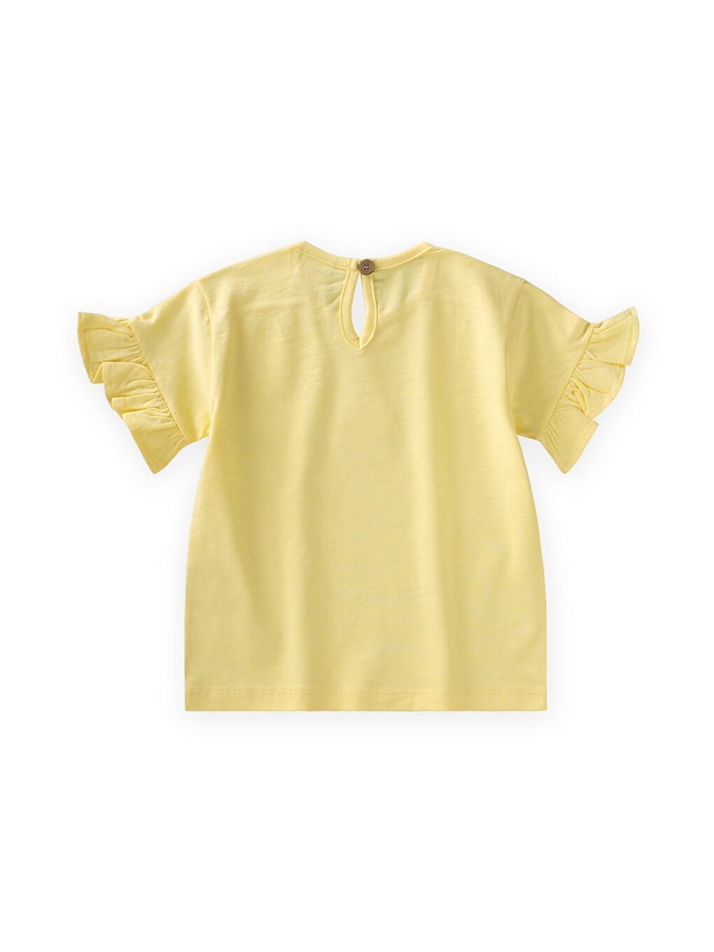 Aplikeli T-Shirt 2-8 Yaş Sarı-1