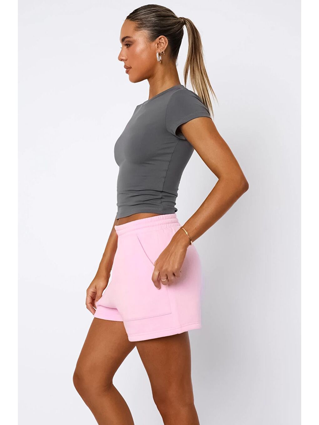 Pembe Basic Kadın Şort Mg2511-7