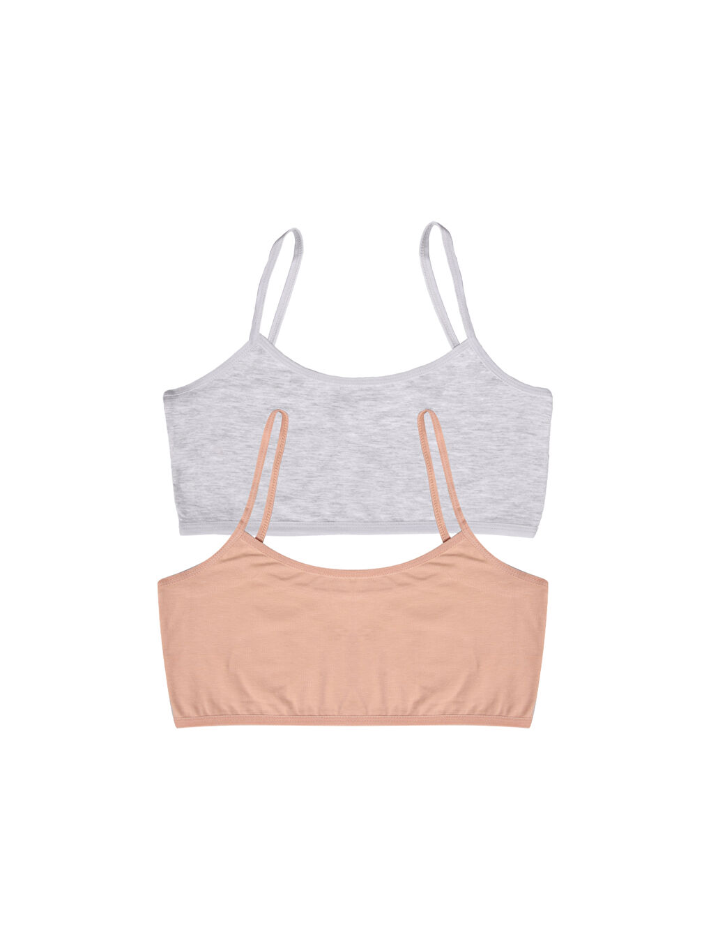 Karışık Kadın Siyah Beyaz İp Askılı Büstiyer 2'Li