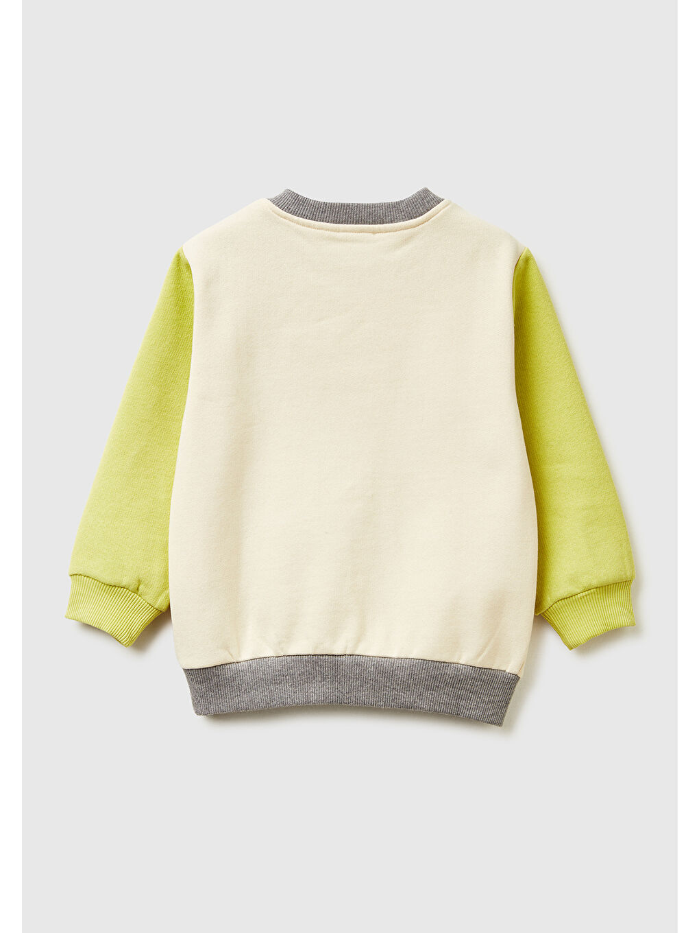 Lila Erkek Çocuk Hardal-Ekru Önü Logo Baskılı Cepli Bisiklet Yaka Regular Fit Sweatshirt-1