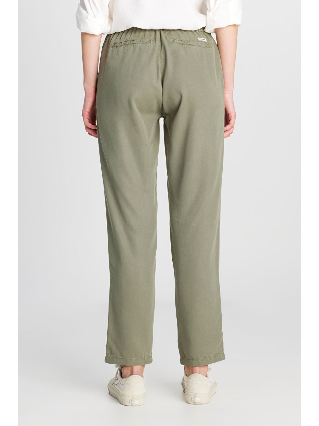 Regular Fit Normal Kesim Normal Bel Yumuşak Dokulu Haki Pantolon-3