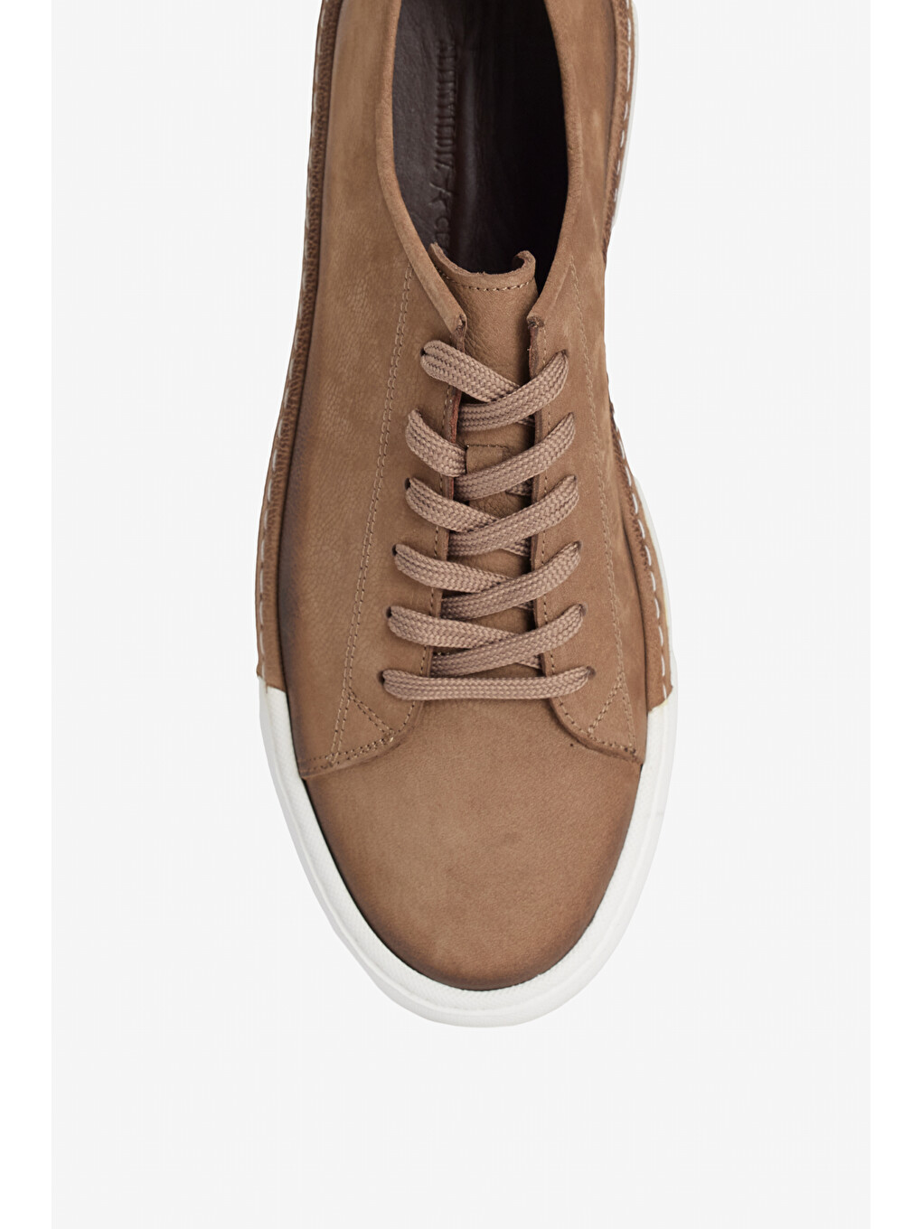 Bej Erkek Vizon %100 Nubuk Esnek Rahat Taban Sneaker Ayakkabı-3