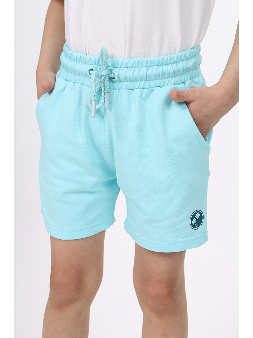 Turkuaz Erkek Çocuk Baskılı Şort-1