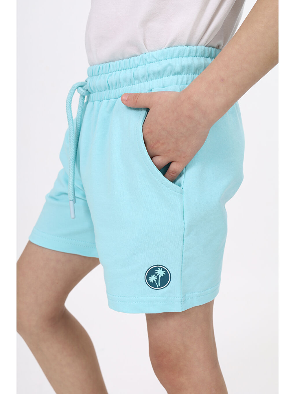 Turkuaz Erkek Çocuk Baskılı Şort-2