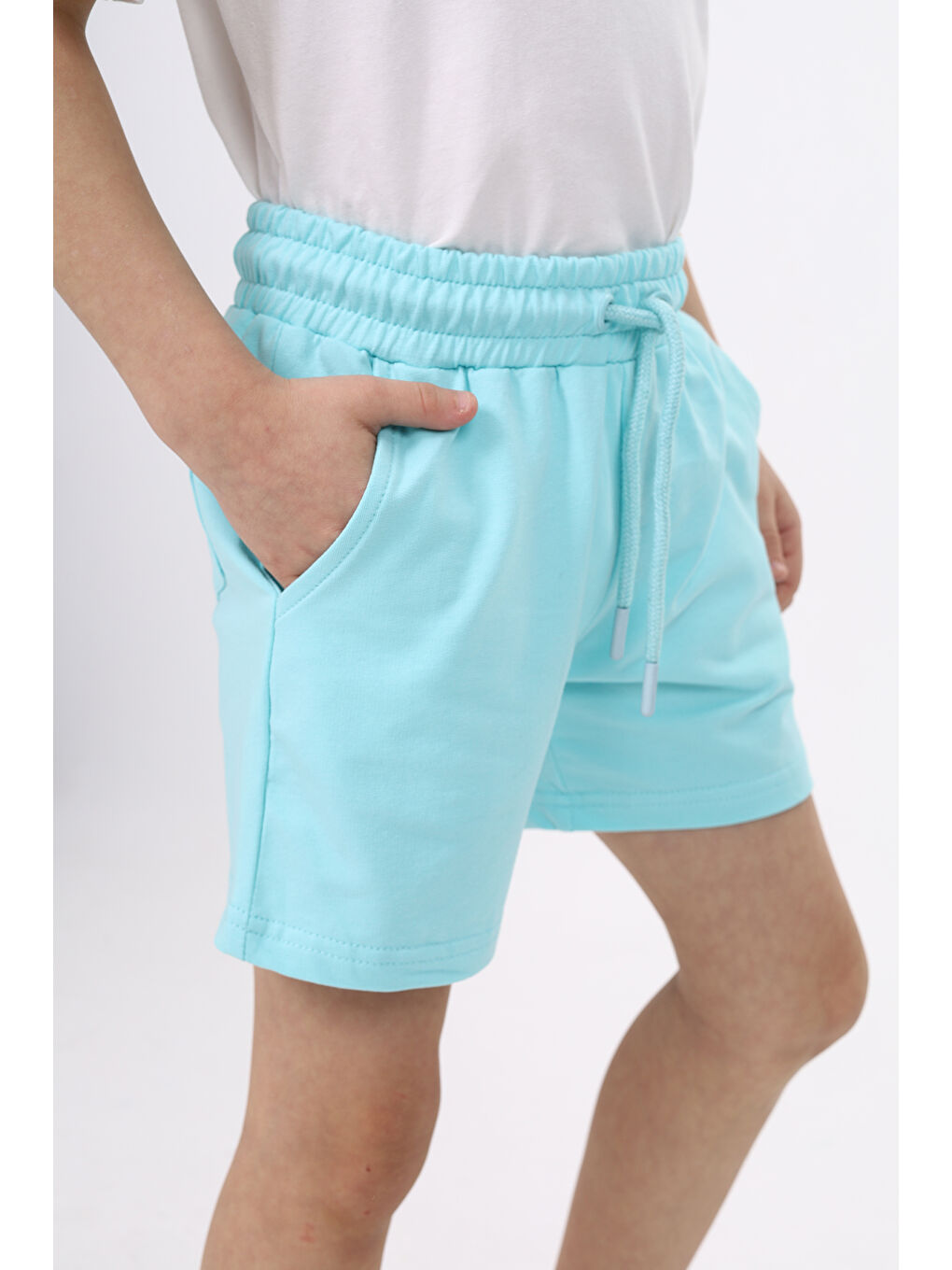 Turkuaz Erkek Çocuk Baskılı Şort-8