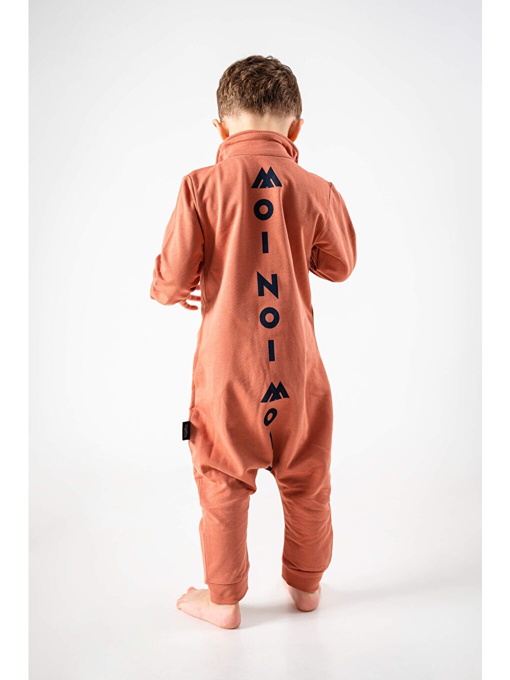 Kahverengi Yandan Fermuarlı  Bebek Tulum-1