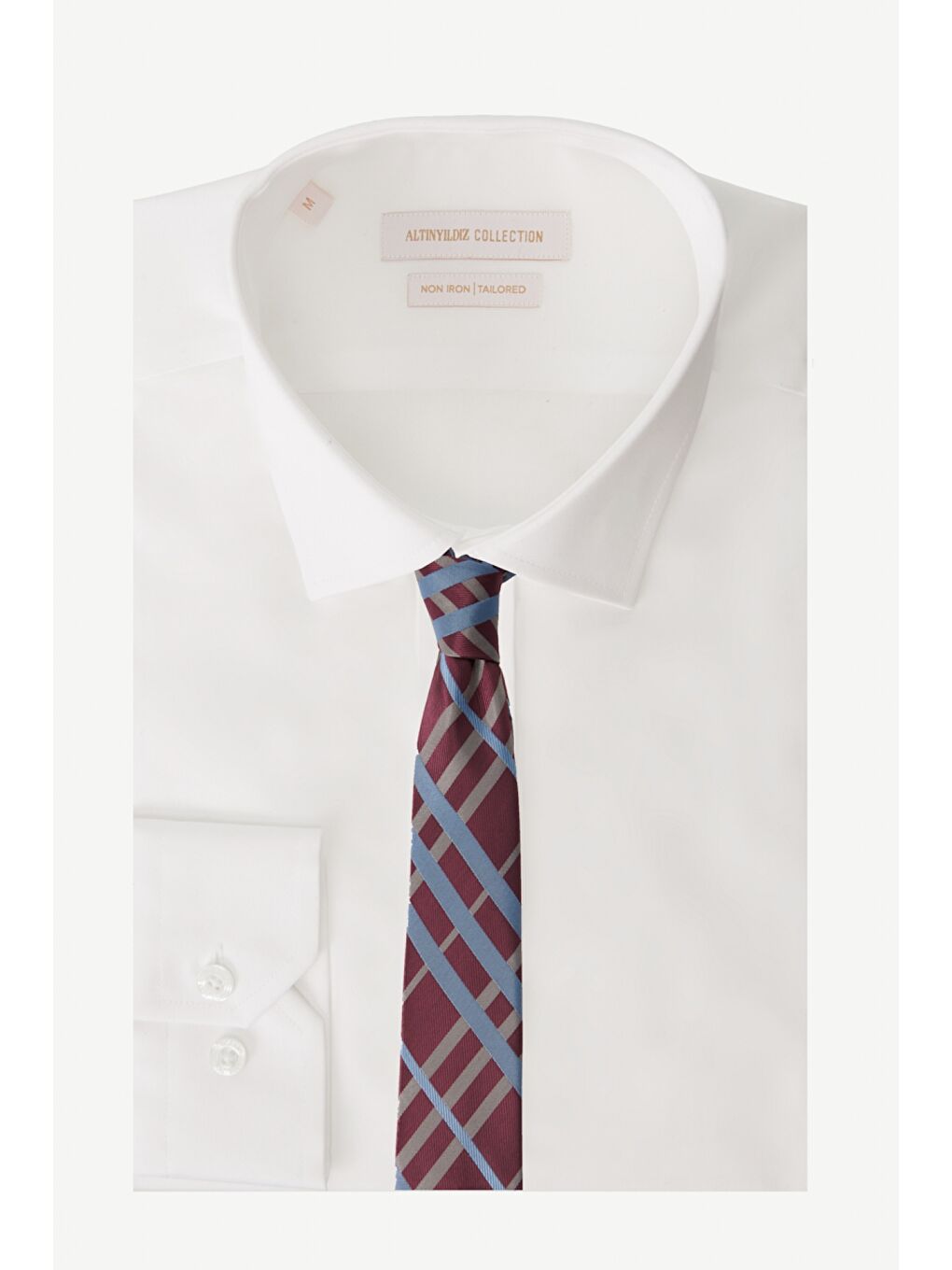 Erkek Bordo Desenli Klasik Su Geçirmez Nano Kravat-1