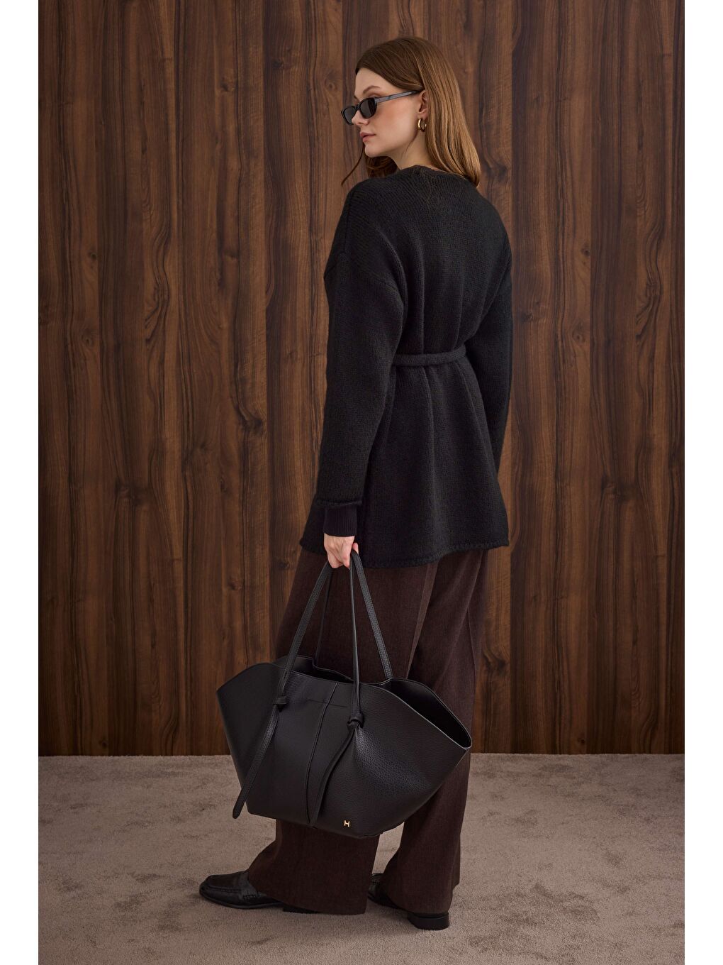 Alpaka Hırka Siyah-1