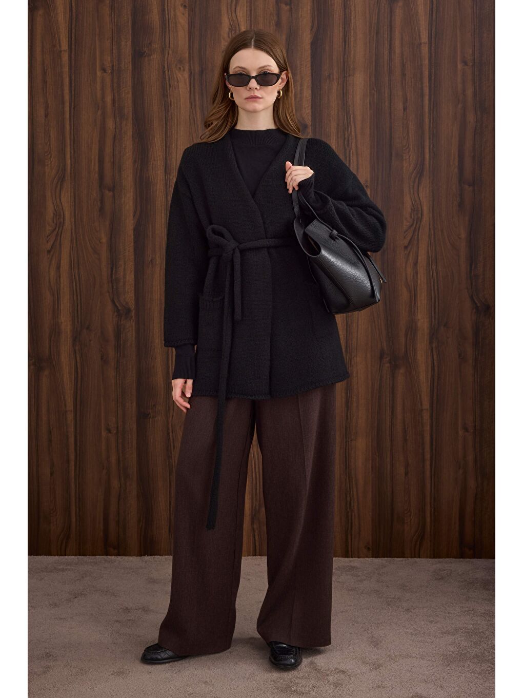 Alpaka Hırka Siyah-2