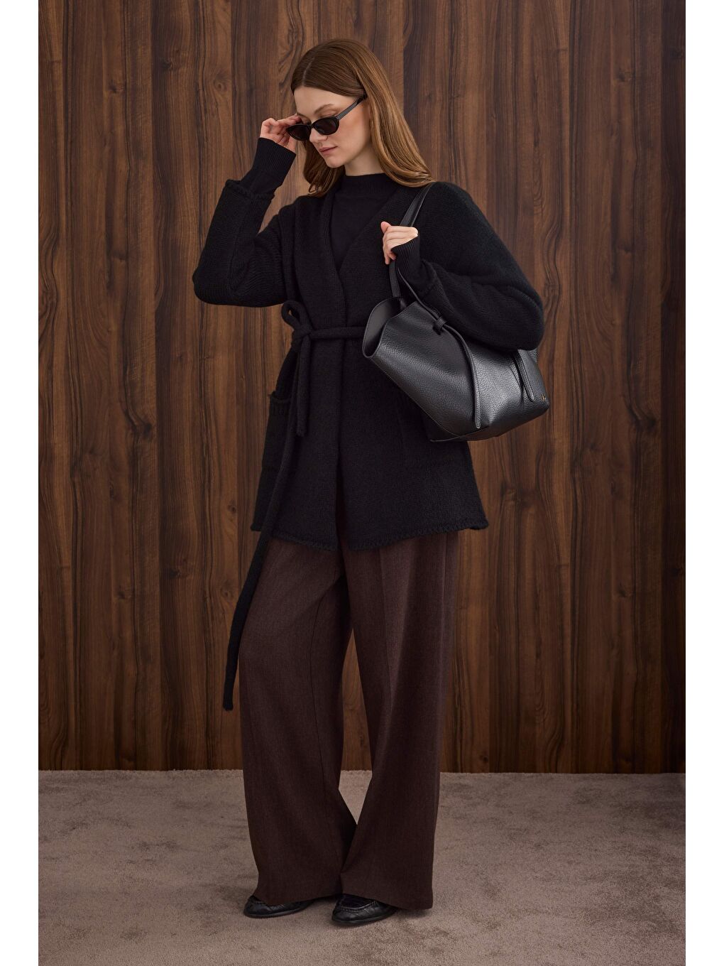 Alpaka Hırka Siyah-3