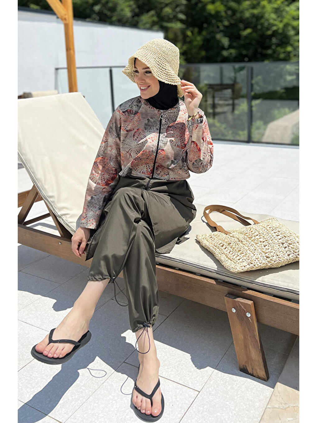 Paraşüt Tam Kapalı Tesettür Mayo Aller 2403 Yeşil-1