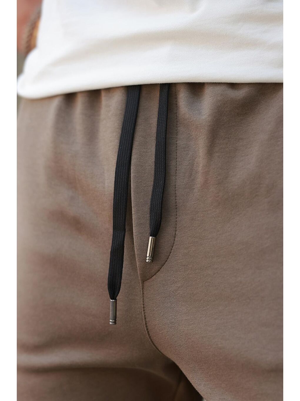 Kahverengi Manşetli Erkek Eşofman Altı E6570-4