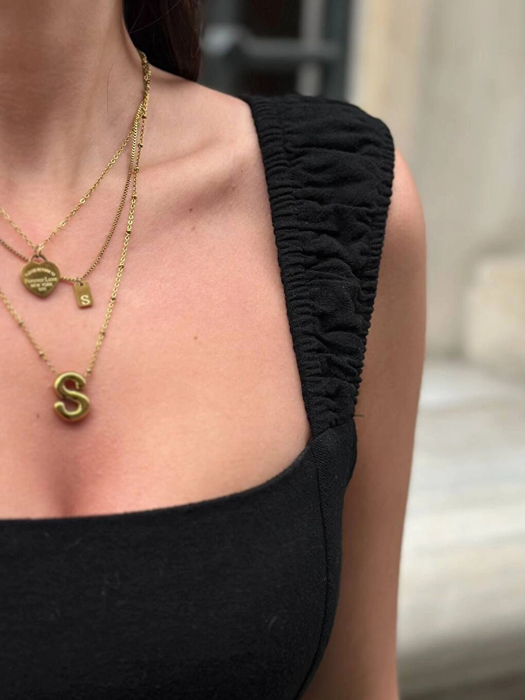 Kadın Siyah Arkadan İp Bağlamalı Yırtmaç Detaylı Keten Elbise HZL25S-ZK11241-2