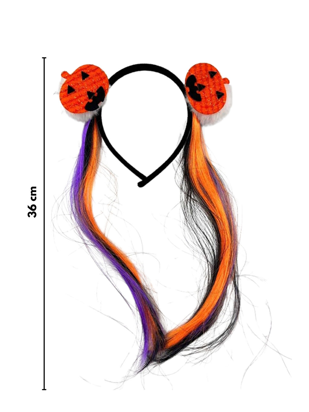 Turuncu Bal Kabağı Figürlü Saç Detaylı Kız Çocuk Taç-1