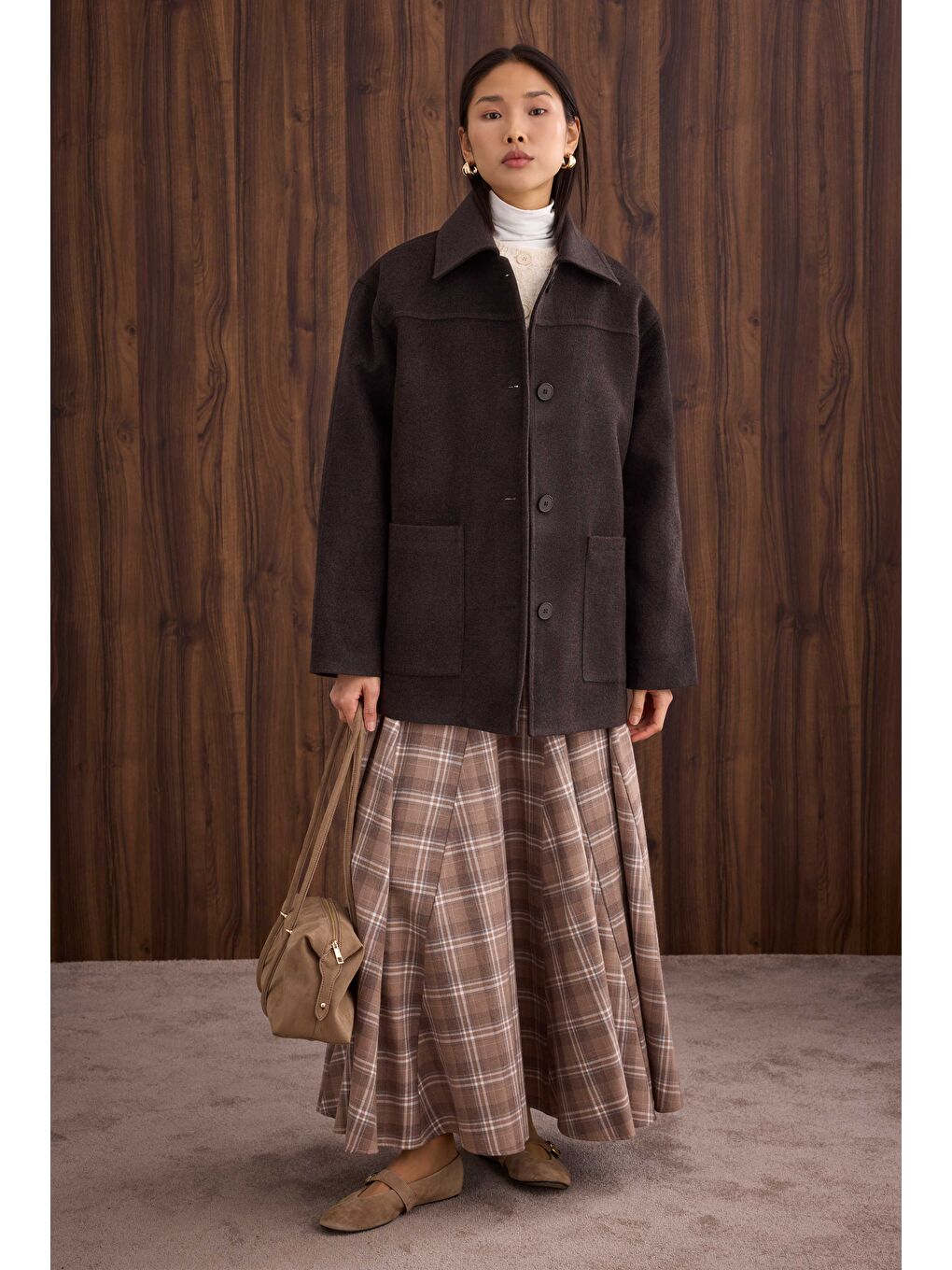 Kahverengi Basic Kaban Acı Kahve