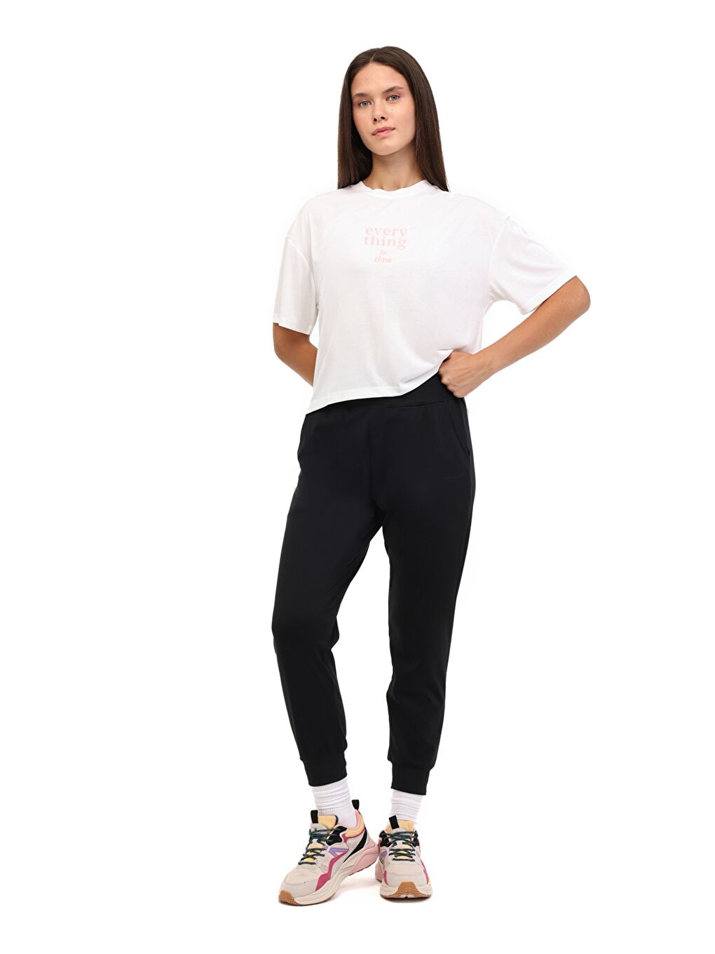 WL 23W-PRF-204 5PR Siyah Kadın Eşofman Altı-2