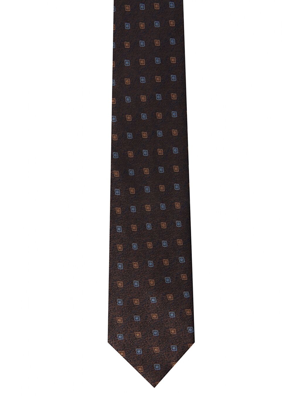 Gri Erkek Füme-Mavi Desenli Klasik Su Geçirmez Nano Kravat-1