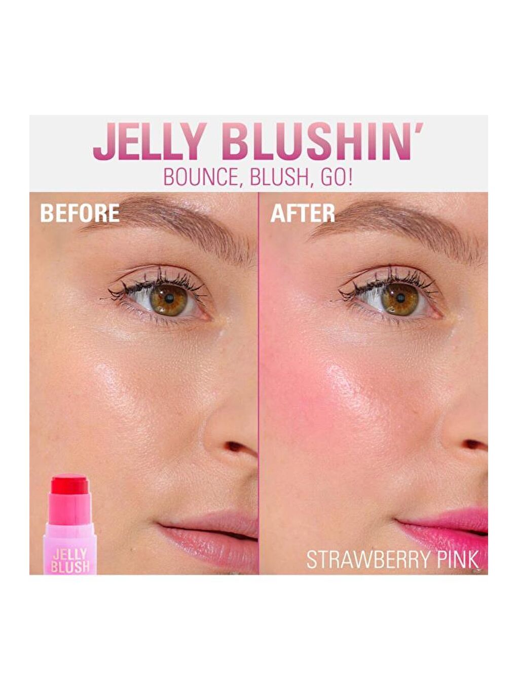 Jelly  Lıp&Cheek Straw Pınk Blush Stıck-5