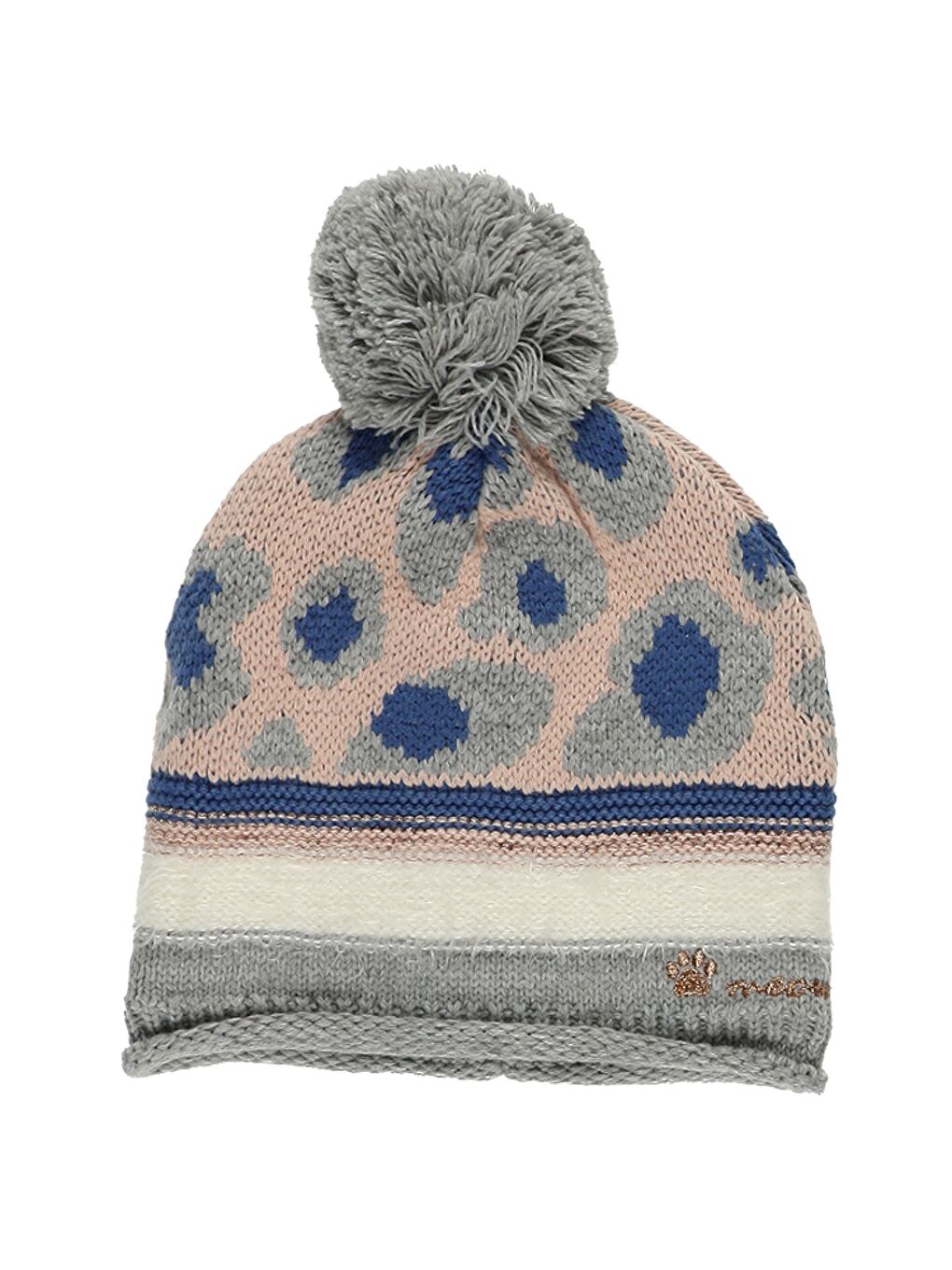 Gri Kız Çocuk Şapka Eldiven Set-2