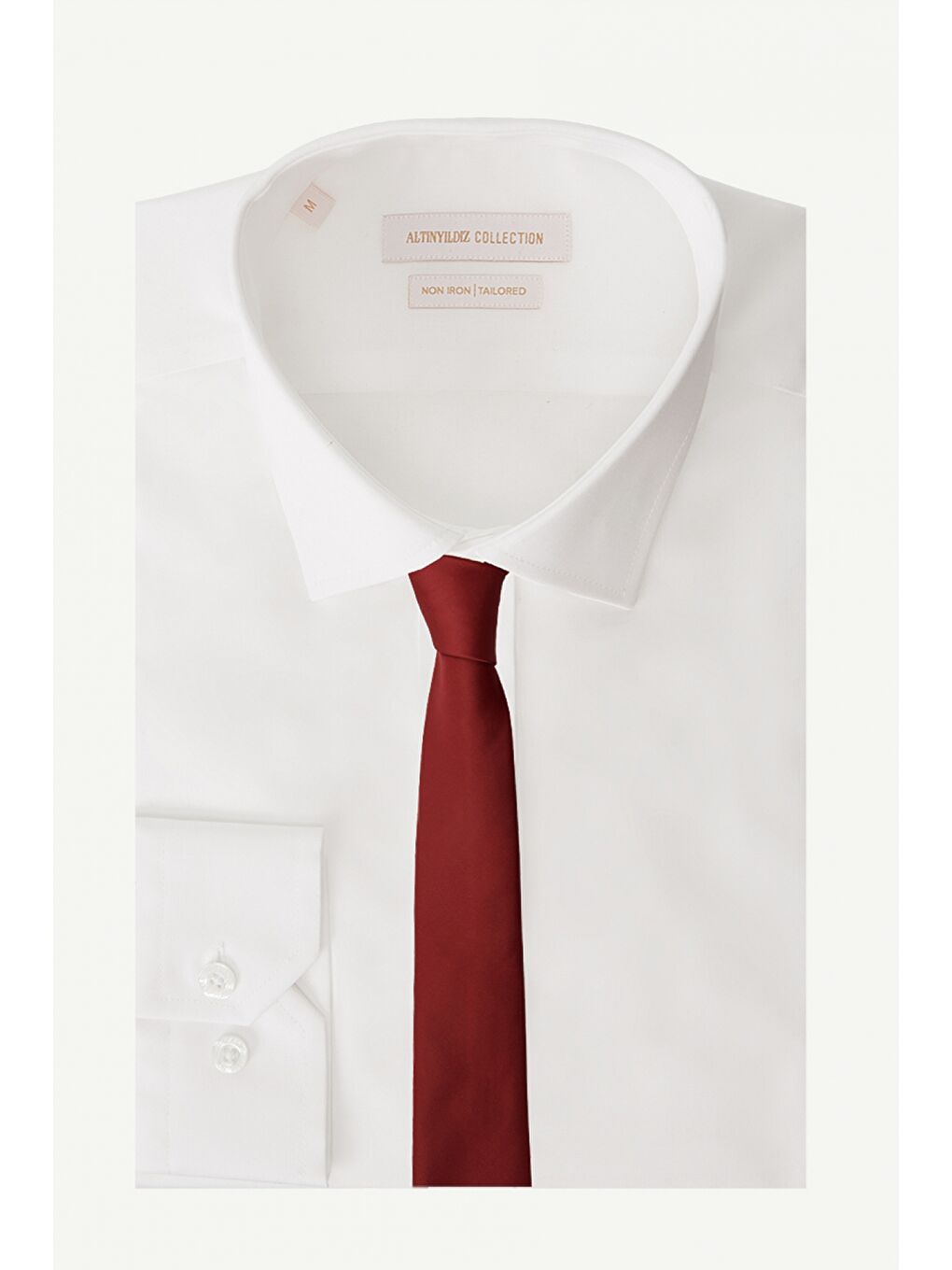 Erkek Bordo Bordo Klasik Su Geçirmez Nano Kravat-2